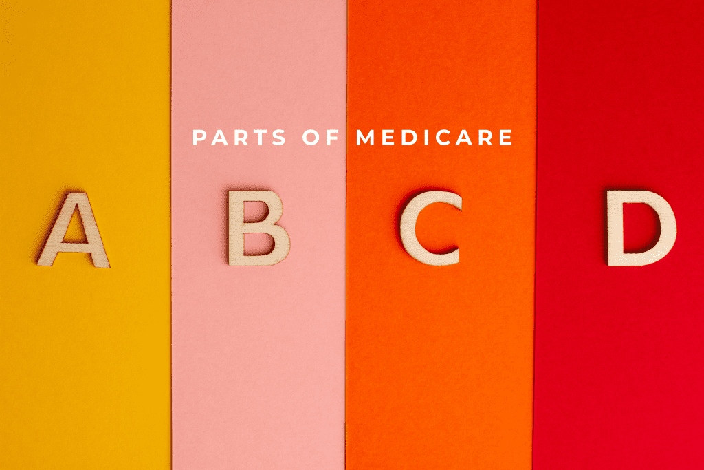 ABCD representing the parts of medicare.