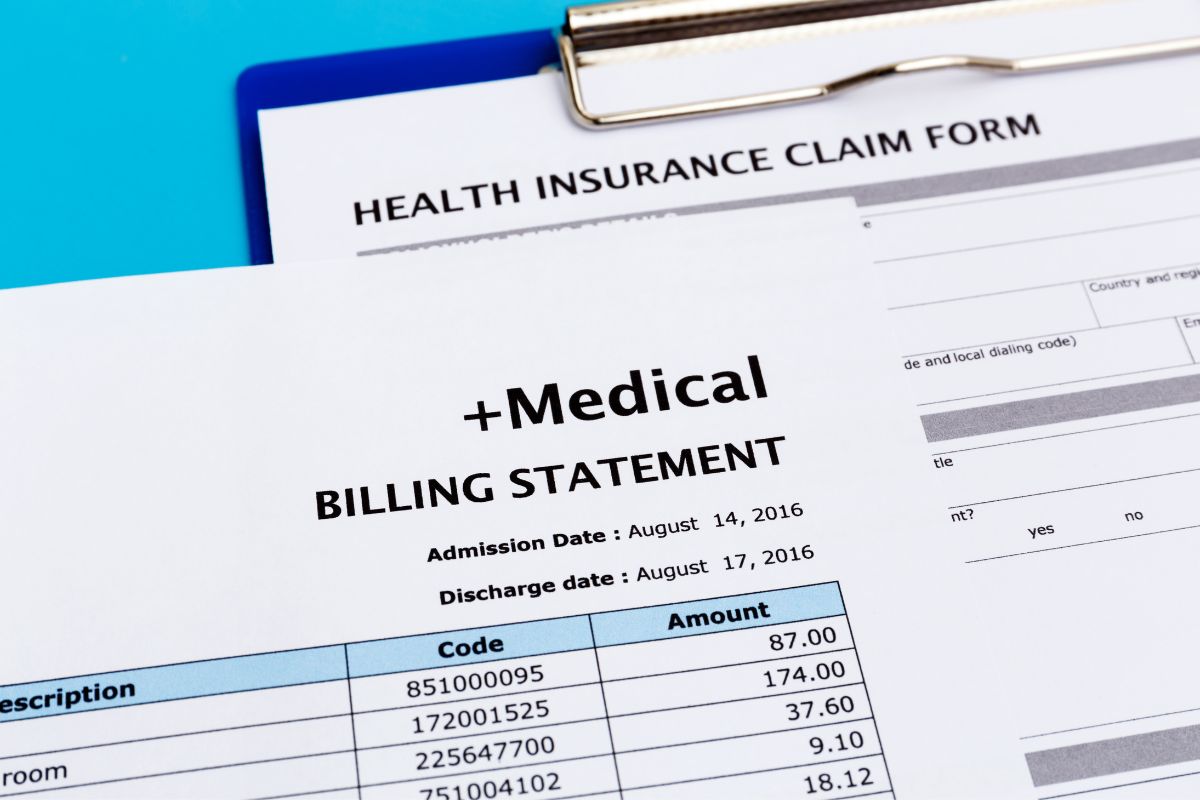 Medical billing statement with Part B excess charges.