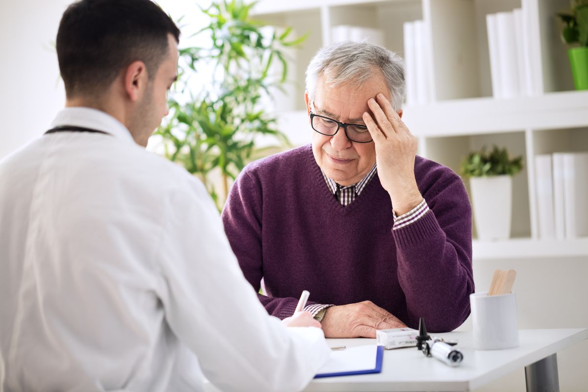 Medicare beneficiary asking advisor if he needs a Medigap plan
