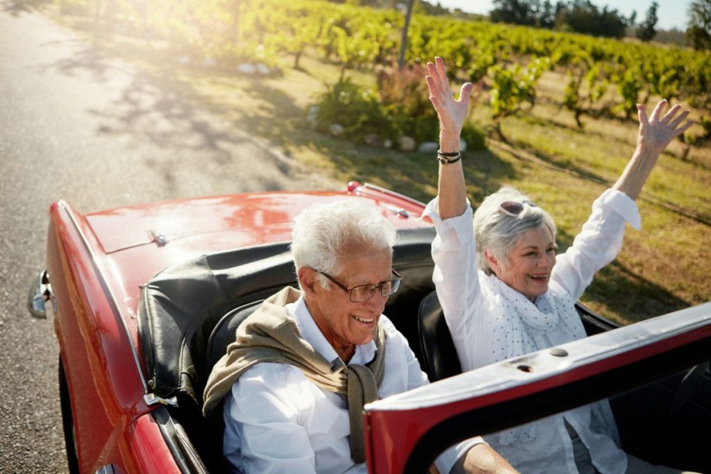 Medicare beneficiaries enjoying social security benefits and retirement
