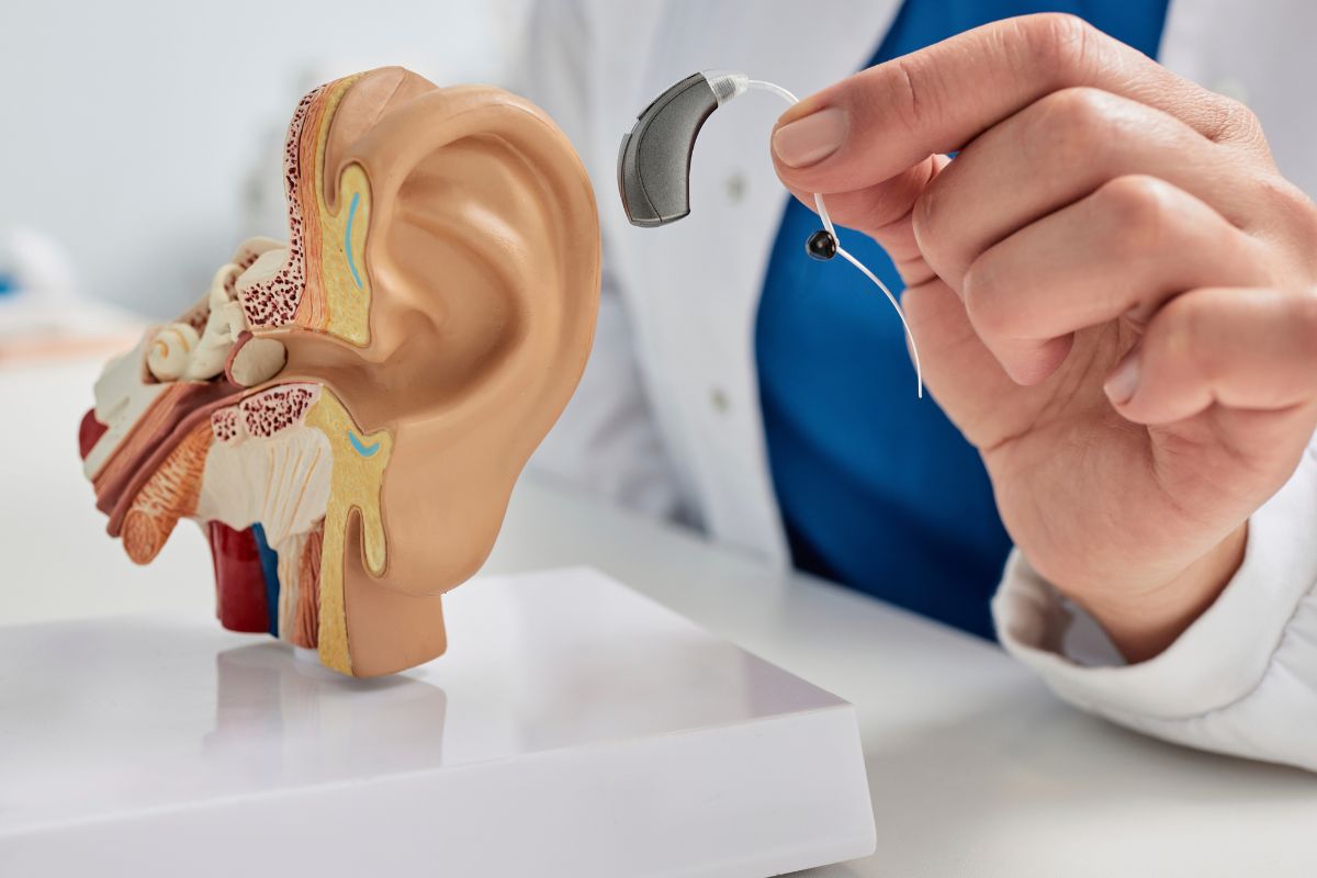 A hearing aid covered by Medicare